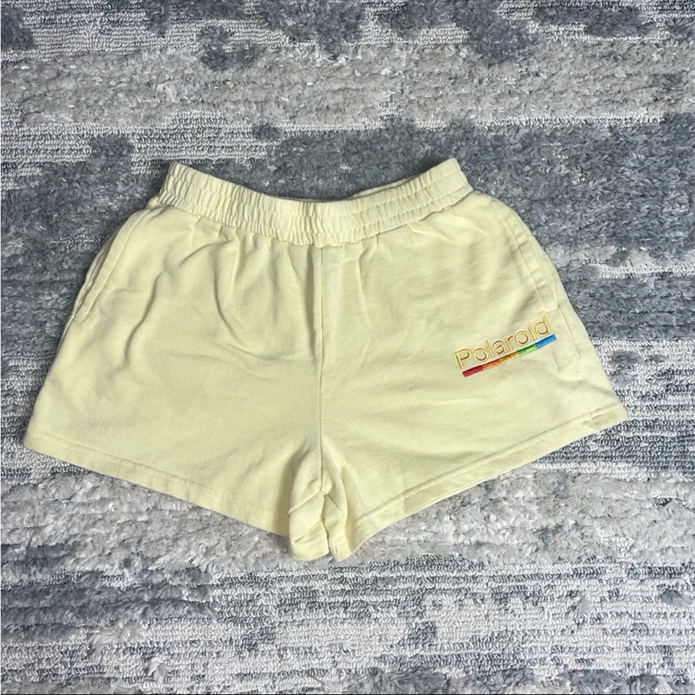 Rare! Polaroid Soft Lounge Sweat Shorts Hi Waist Cozy S/M